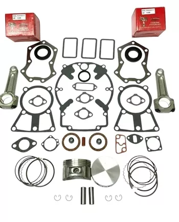 .010" OVERSIZE ENGINE REBUILD KIT FITS KOHLER KT17 M18 MV18 MV16 M18EP GENERATOR GASKET SET, PISTONS & RINGS, STD