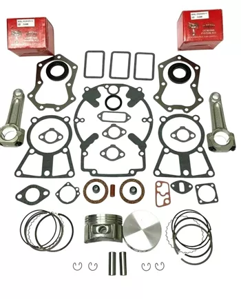 .030" OVERSIZE ENGINE REBUILD KIT FITS KOHLER KT17 M18 MV18 MV16 M18EP GENERATOR GASKET SET, PISTONS & RINGS, STD