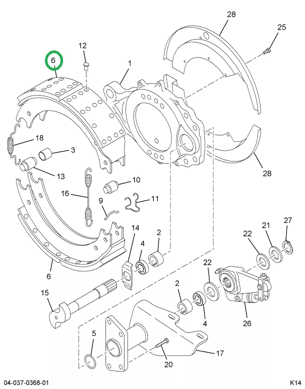2503617C91 SET BRK LINING 16 1/2X5 R301
