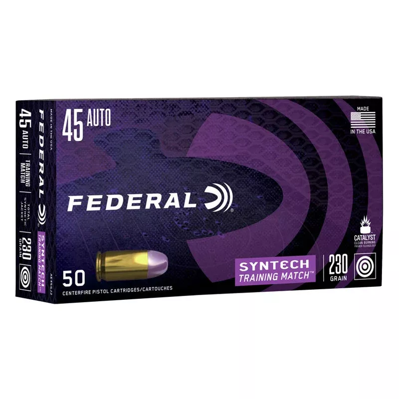 .45 Auto - Federal - Syntech Training Match, TSJ, 230GR. - 50RD/BX