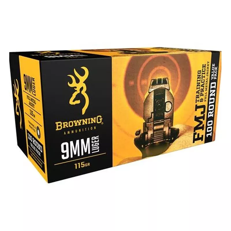 9mm - Browning Ammo - BPT TARGET, 115GR. FMJ, 100BX