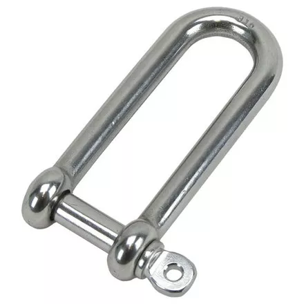 'D' Shackle - Long, 316 Stainless Steel