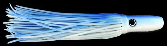 Flat Head Semi-Soft Head Plastic Trolling Lure 8.5 Inch Silver and Blue 2.5 oz