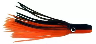 Flat Head Semi-Soft Plastic Trolling Lure 5-1⁄2Inch Orange and Black 0.75 oz
