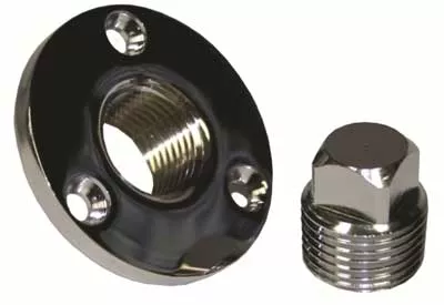 Garboard Marine Drain Plug and Base Chrome Brass