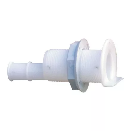 'L' Head Skin Fitting - White Acetal