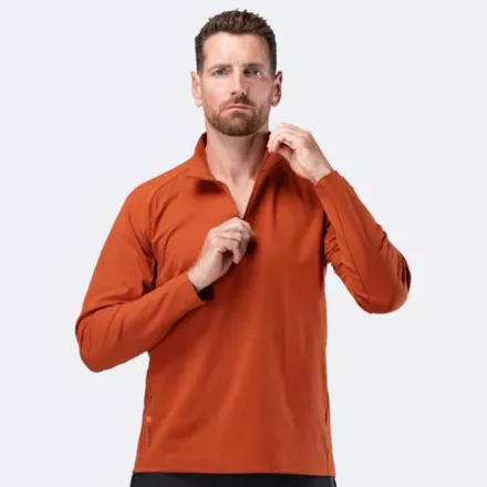 Zhik Mens ZhikMotion 1/4 Zip Top - Red Earth