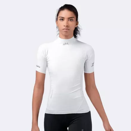 Zhik Womens Eco Spandex UPF50+ Short Sleeve Top - White