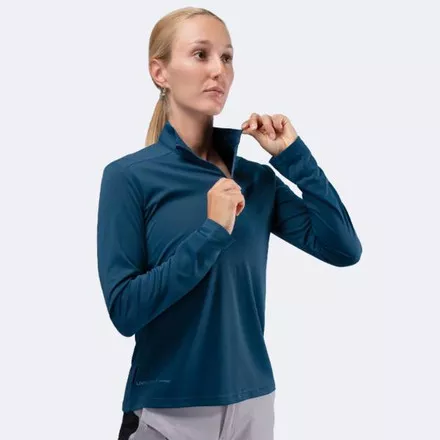Zhik Womens UVActive 1/4 Zip Long Sleeve Tech Top - Teal