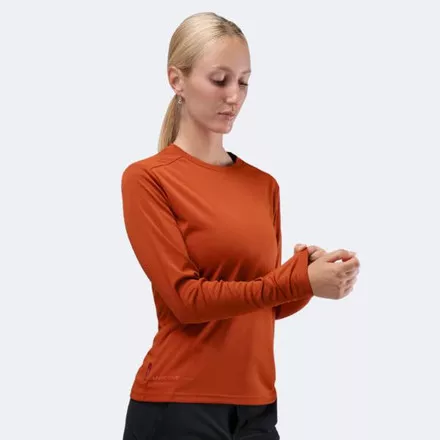Zhik Womens UVActive Long Sleeve Tech Top - Red Earth