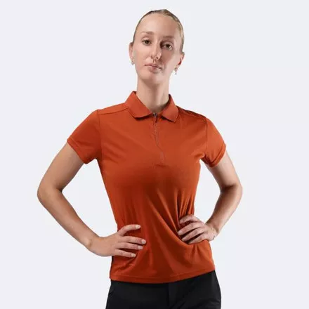Zhik Womens UVActive Short Sleeve Polo - Red Earth