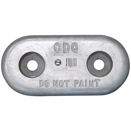 Zinc Oval Block Anodes Bolt-On