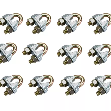 Zinc-Plated Wire Rope Grips - Packs