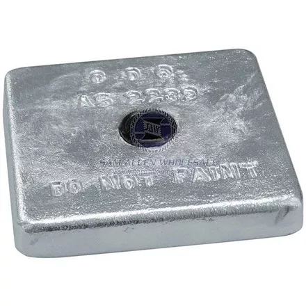 Zinc Square Block Anodes Bolt-On